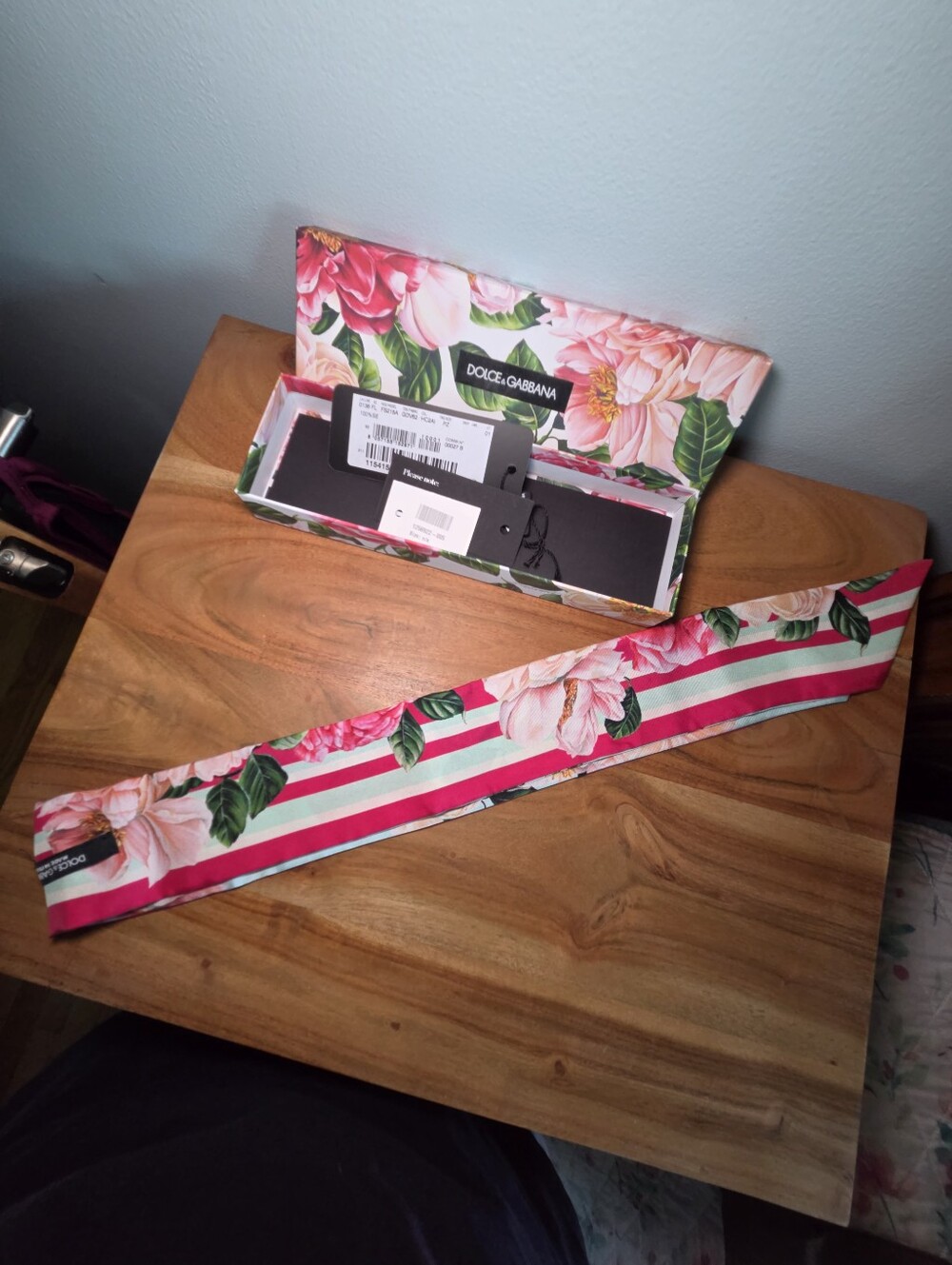 Dolce & Gabbana Multicolor Floral Print Silk Scarf - Picture 3 of 6